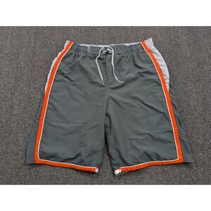 Nike Swim Men's Board Shorts Swim Trunks Beach Wear Gray & Orange Size Medium